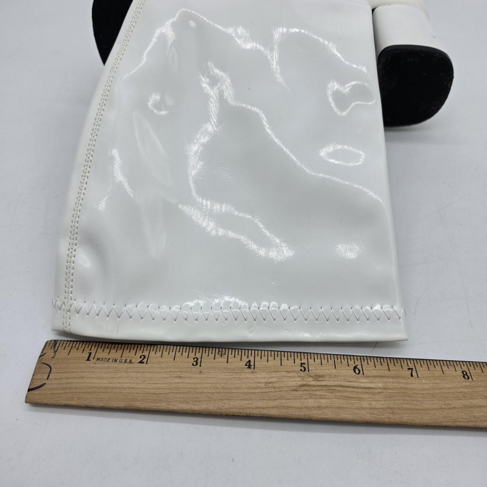 Funtasma Gogo 300 Boots Womens Size 8 White Patent Knee High Costume Mod 60s