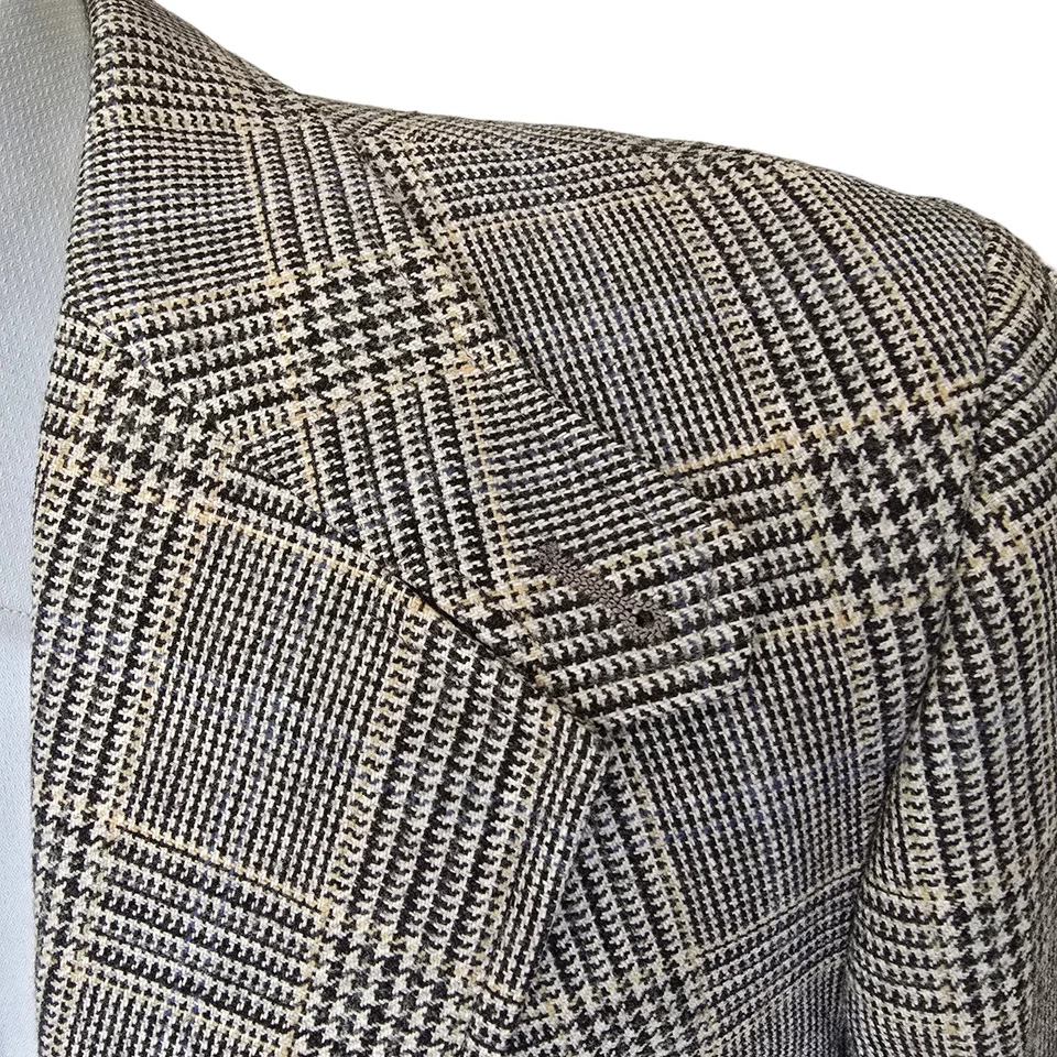 Vtg 1960s Chaps Ralph Lauren Blazer 40L Soft Tweed Three Roll Two Ticket Pocket - Image 3 of 4