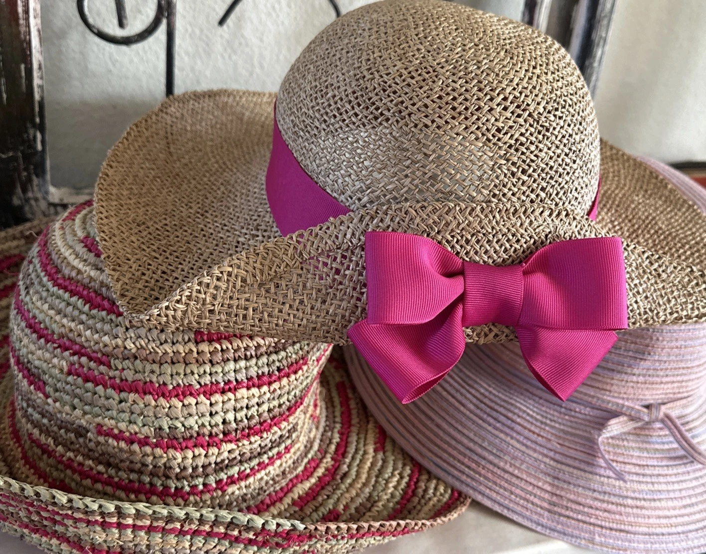 Lot of 3 Women’s Sun Hats One Size Wide Brim SD Hat Co & Walking Co
