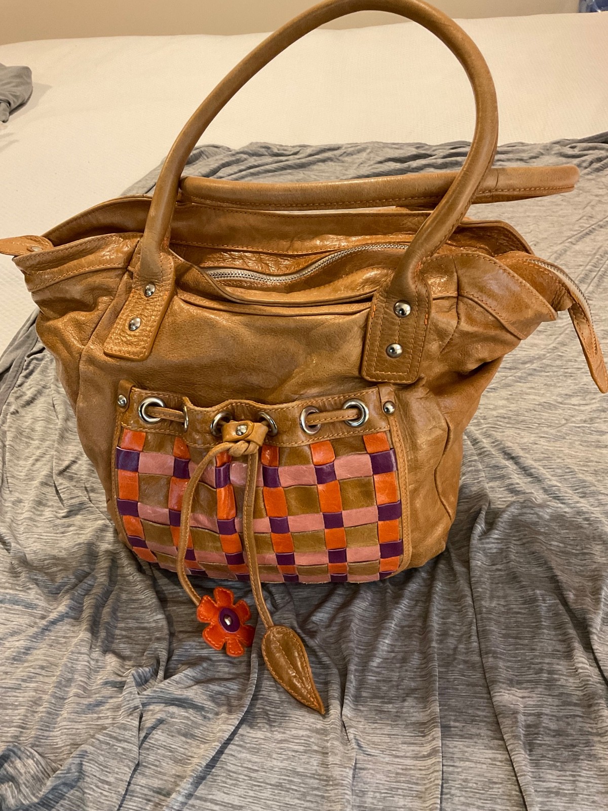 Sofia C. Light Camel Brown Leather Multi Color Sh… - image 12