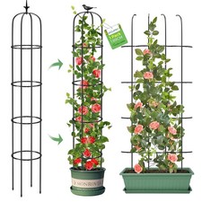 Climbing Plant Trellis, Garden Obelisk, 6.2FT Rustproof Metal Garden Trellis