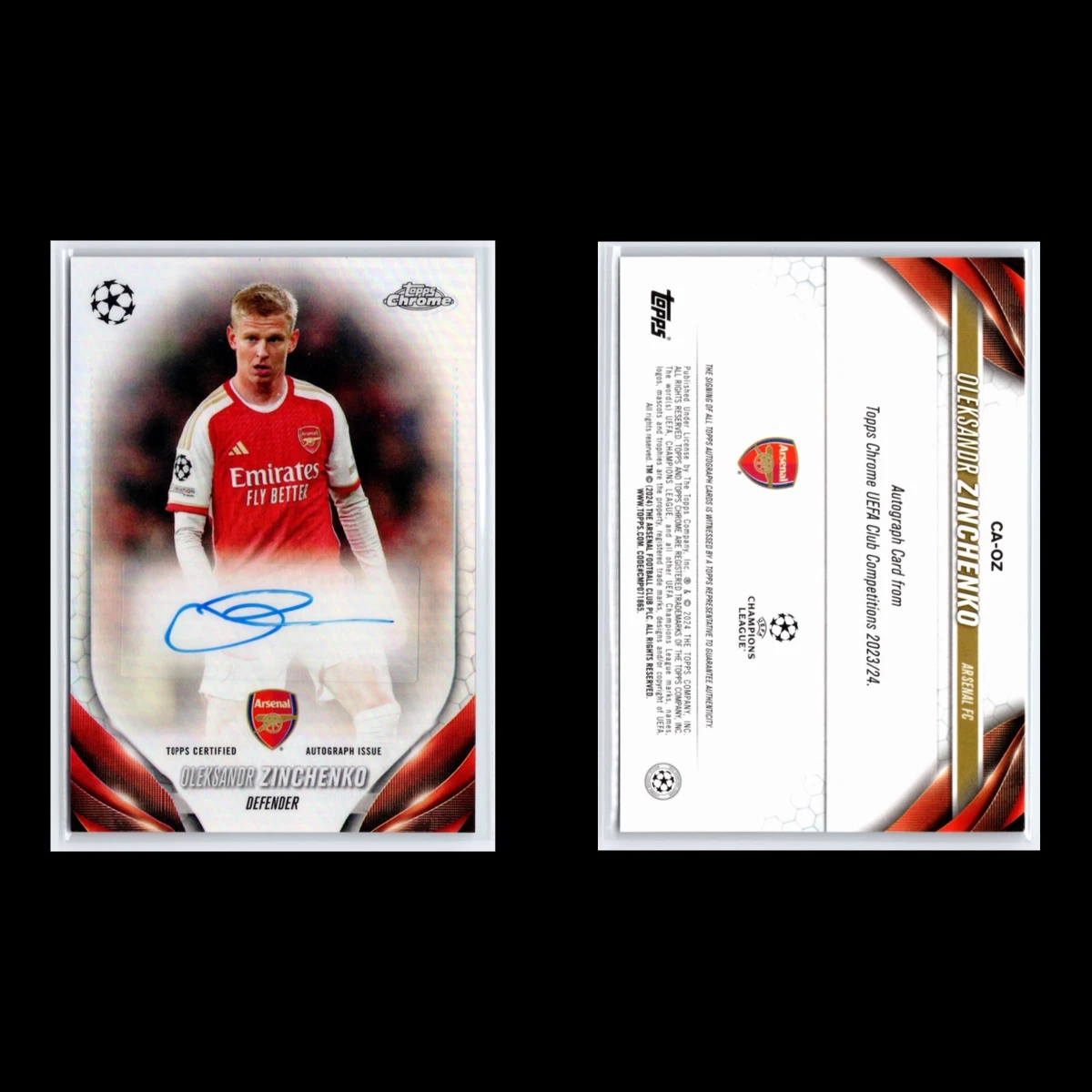 Premier League Soccer Arsenal Autographed Sports Trading Cards