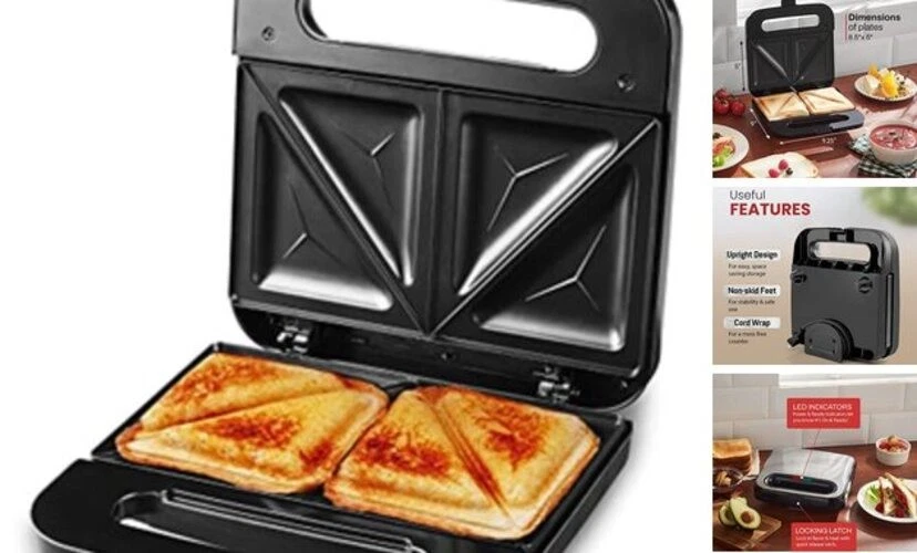 ESM2207XSS Sandwich Panini Maker Grilled Cheese, Machine Tuna Melt New Version