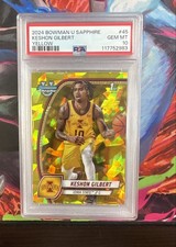 2024-25 Bowman University Chrome Sapphire - Keshon Gilbert Yellow /75 PSA 10 GEM