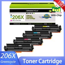 HP 206X Toner Set Black Cyan Magenta Yellow Genuine OEM High Yield 4-Pack W2110X