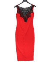 BEBO Bodycon Midi Dress S in Red