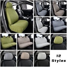 Crinkled Bubble Gauze Stretch Car Seat Cover Front Rear NonSlip Auto Seat Cover.