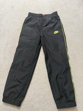 Nike Kids Black/Yellow Track Waterproof Lined Drawstring Trousers 5-6 yrs 6/M