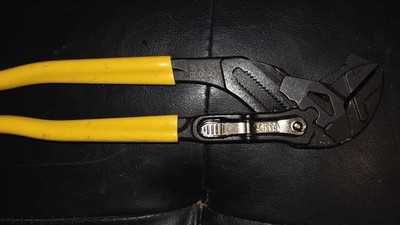 KLEIN D53010 10'' Plier Wrench | Interchangeable Jaws Adjustable Pipe & Nut Tool