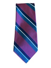 FERRELL REED Striped Tie Handmade 100 Silk 3.5" Vintage