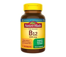 Nature Made Vitamin B12 1000 mcg Time Release 160 Tablets Exp Feb 2026 READ