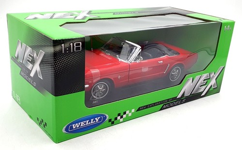 Ford Mustang Convertible Welly Escala 1/18 Diecast 12519W - 1964-1/2 - Rojo - Imagen 5 de 5