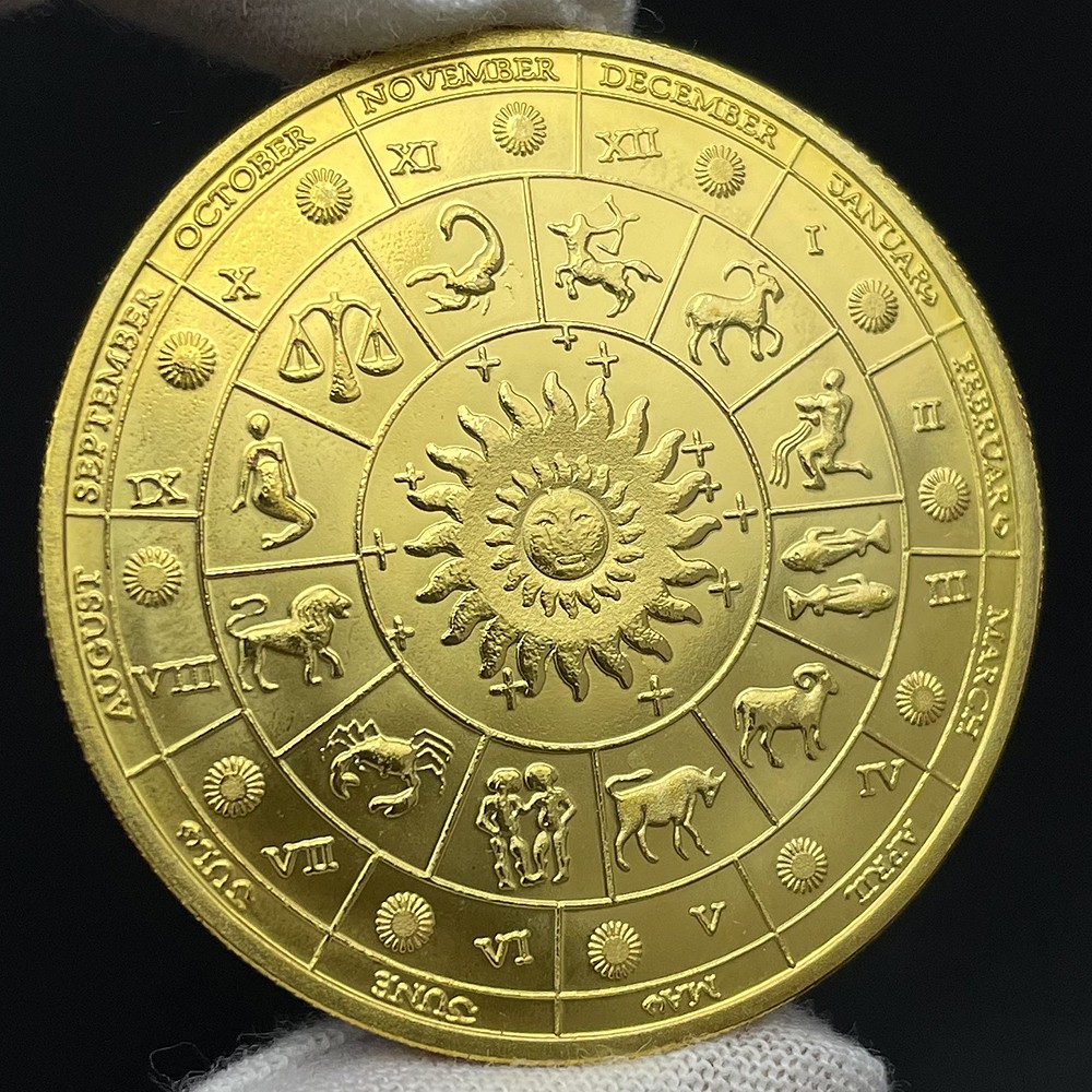 Virgo Constellation Coin Enamel Zodiac Lucky Token Horoscope Collectible  Coin | eBay