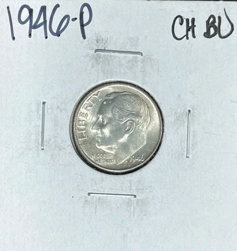 1946 MERCURY SILVER DIME ~ CH BU ~ NICE COIN