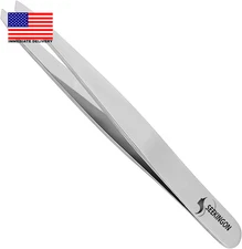Tweezers for Women Facial Hair - Hand Filed & Aligned Precision Tweezers for Ing
