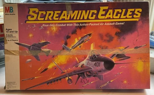 1987 Screaming Eagles Board Game Vintage Milton Bradley Pre-Owned 100% Complete