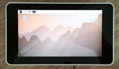 Raspberry Pi 7'' Display 800x460 Pixel  + Touch, Gehäuse Weiß, für Pi3 Pi3B Pi3B+