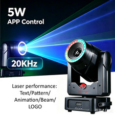 NUEVA 5W Animación a Todo Color Escenario Luz Láser DMX para Bar DJ Escenario Luces en Movimiento