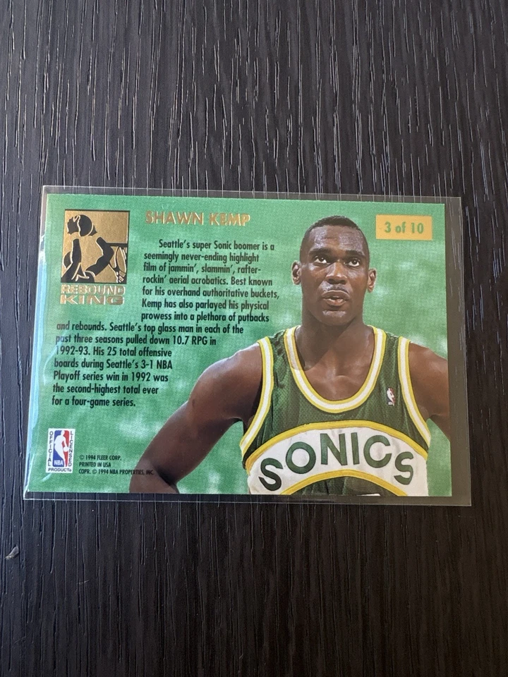 Карты 1993-94 Fleer Ultra REBOUND KING - Изображение 4 из 4