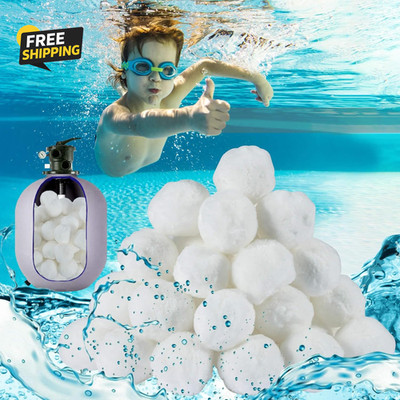 50PCS Pool Filter Balls for Sand-Filter  Dry Filter Sand Balls,Reusable Swimming