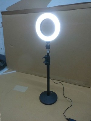 LED Ring Light with Adjustable Stand   Working   Includes Power Adapter