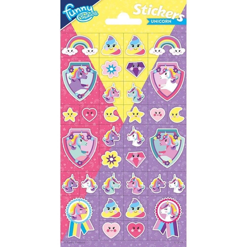Funny Products Unicorn Glitter Sticker Pack
