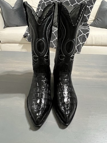 Exotic Los Altos Genuine Crocodile Caiman Alligator Cowboy Boots Men’s 10 EE