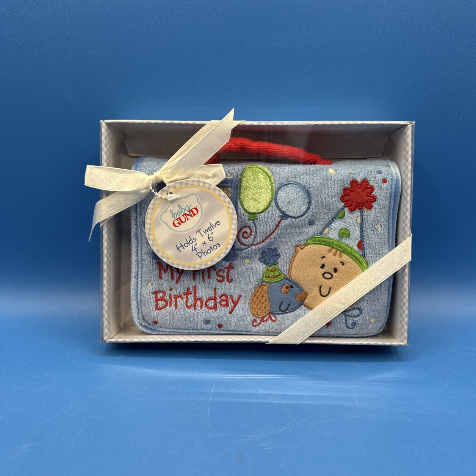 Baby Gund My First Birthday Soft Photo Album for Boy