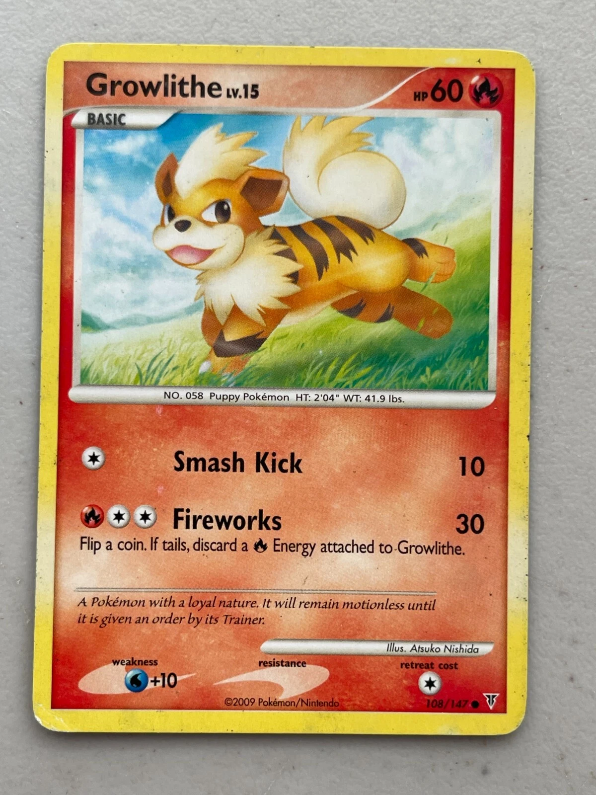 Pokemon TCG   Growlithe LV.15   108/147   Common   Supreme Victors