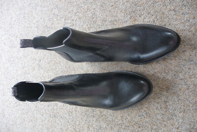 Floris van Bommel Stiefeletten, schwarzes Leder, Gr. 42, Gummizug