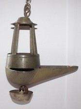ancienne lampe à huile, fin XVlllème début XIXème complète, bronze, 15 cm de lon