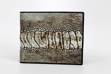 Genuine Ostrich Leg Wallet - Antique Brown