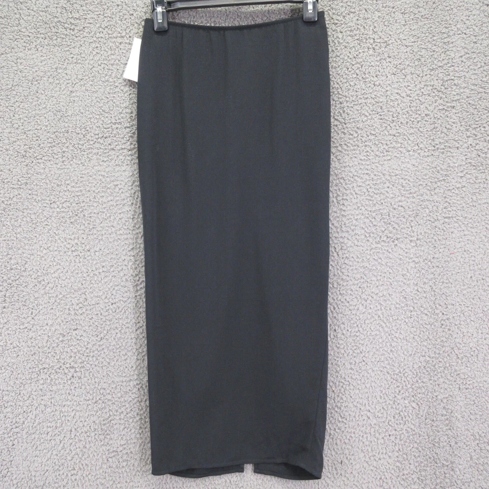Saia maxi feminina Open Edit preta XS poliéster Nordstrom #4638 - Imagem 2 de 4