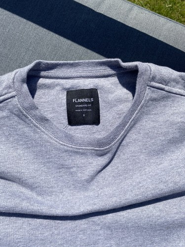 Flannels Mens Grey Jumper Sweatshirt Heavy Cotton Size Small Perfect Condition - Picture 3 of 4