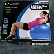 Pro Strength Exercise Ball With Pump 24 Inch Diameter New