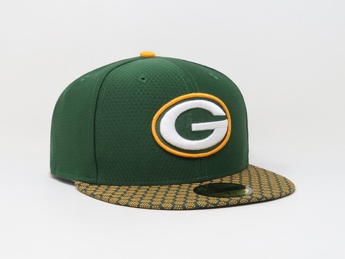 New Era 59Fifty Men Boys Hat Green Bay Packers 2017 On Field Sideline Fitted Cap - Picture 3 of 5