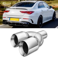 2.5" Einlass 3,5" Auslass Doppelrohr Auspuff Spitze Für Mercedes-Benz CLA AMG GT