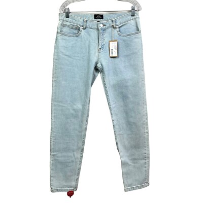 A.P.C Etroit Court Womens Jeans Straight Leg Stretch 5 Pocket Indigo Blue Sz 31*