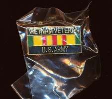 VIETNAM VETERAN (1-1/8") US ARMY Military Hat Pin 1.5"