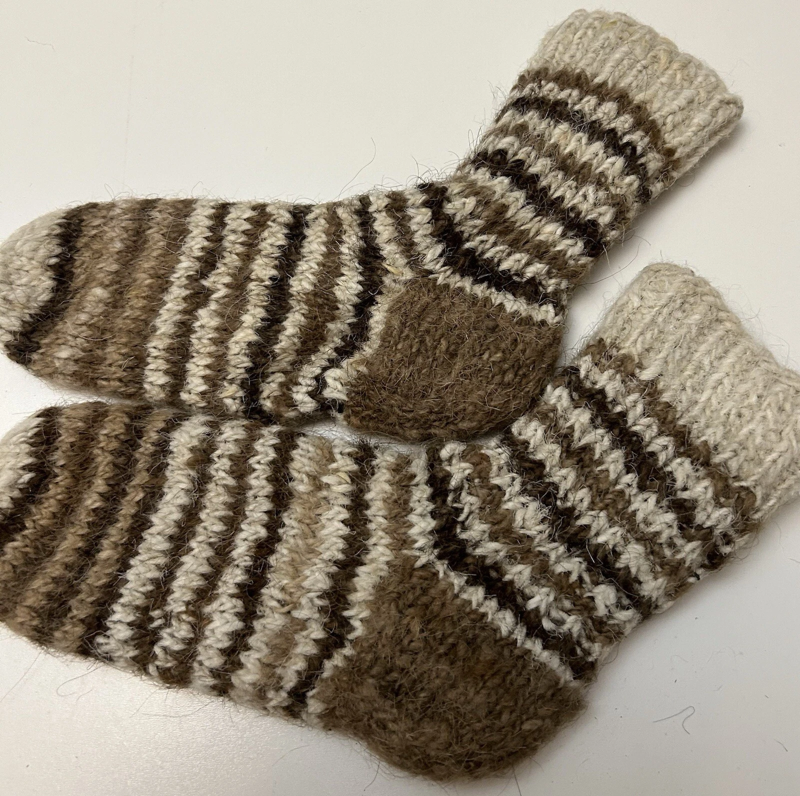 Camel Wool Hand-Knitted Socks, Thick & Lightweight, Organic, Unisex UK 4-5, New