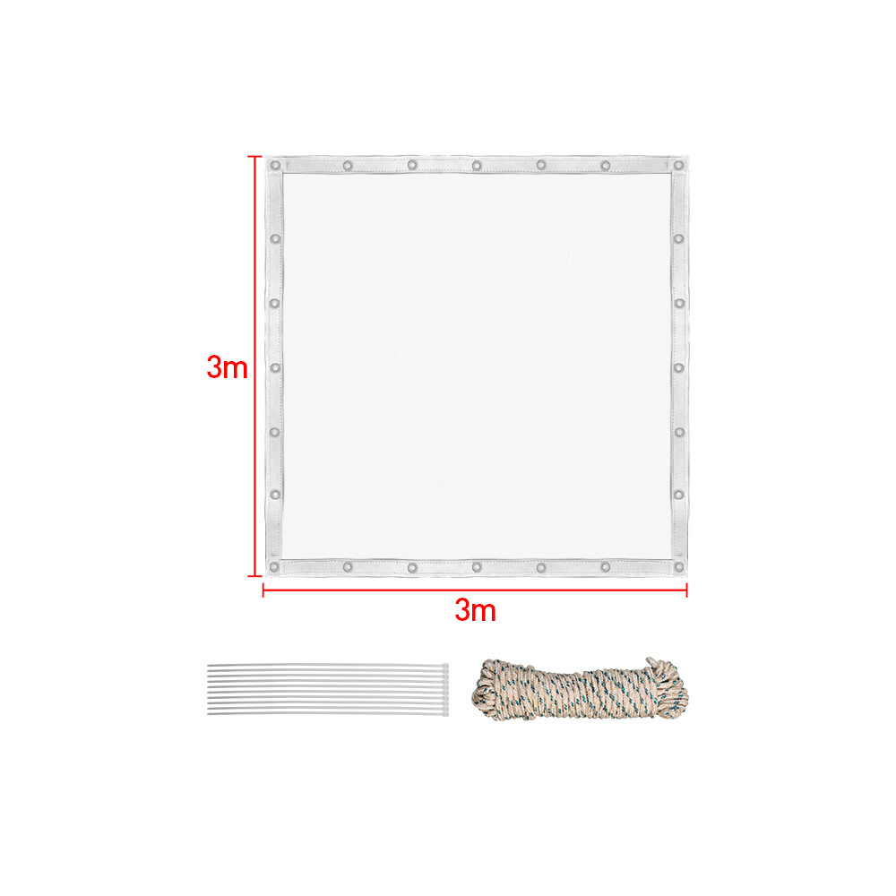 400gsm Heavy Duty Waterproof PVC Tarpaulin Transparent Garden Plant