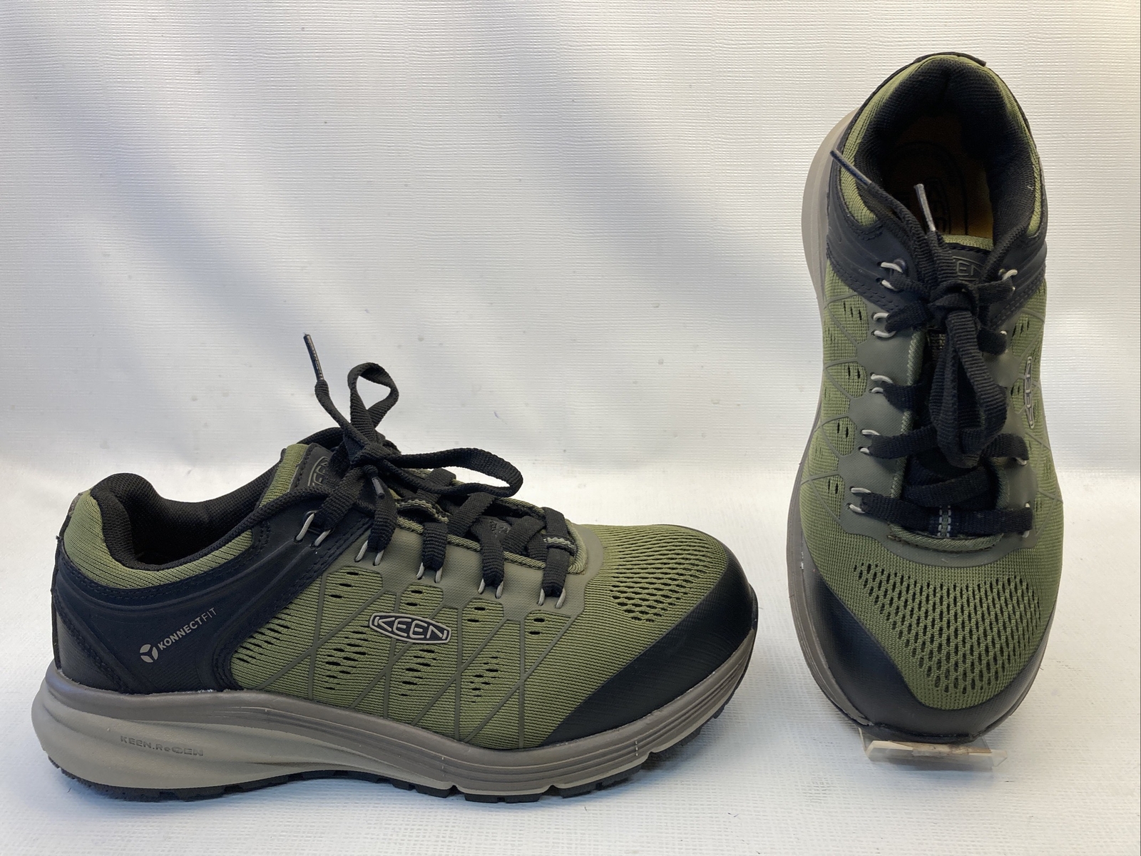 Scarpe da lavoro KEEN donna Utility ASTM F2413 18 punta acciaio rete verde taglia 8M usate in ottime condizioni
