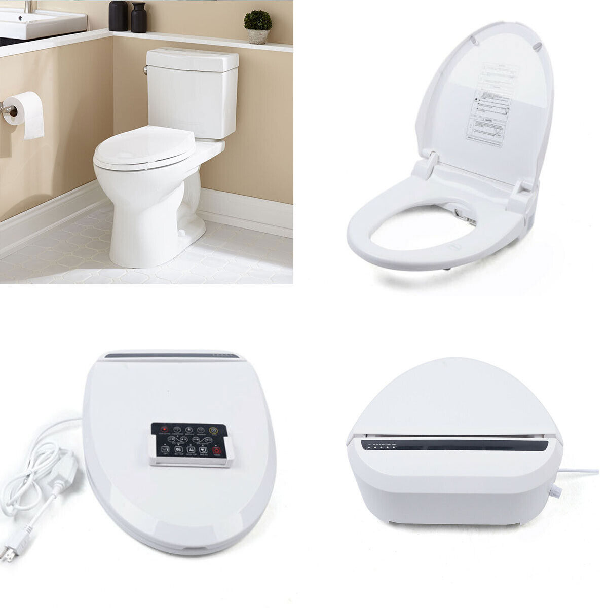 Smart Toilet Wireless Electric Auto Wash Bidet Toilet Seat Remote