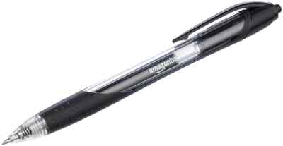 AmazonBasics einziehbare Gel Tintenstifte, ultrafeine Spitze (0,5 mm), schwarz