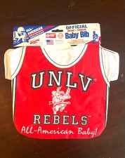 ADORABLE NCAA UNLV RUNNING REBELS BASKETBALL JERSEY ALL AMERICAN BABY TODLER BIB