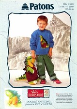 5059 Steg The Stegosaurus Children's Toy & Jumper Knitting Pattern Dinosaurs