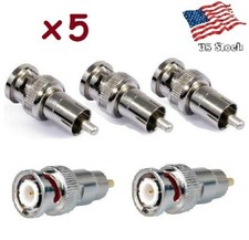 5-Pack BNC-Male to RCA-Male Connectors for Audio/Video CCTV use CR20 