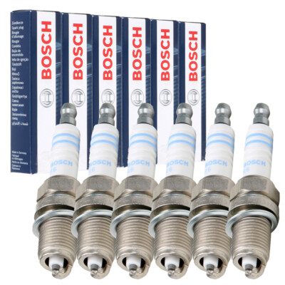 6x BOSCH FR7DC+ 0242235666 Zündkerze für MERCEDES W202 W124 W210 W463 W140 M111
