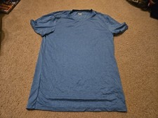 32 Degrees Cool Mens Weatherproof T-shirt Heather Blue Crew Neck Short Sleeve S