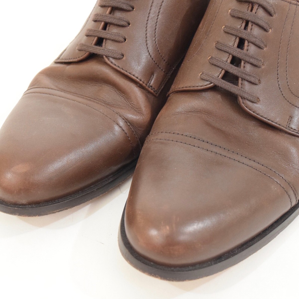 Harrys of London Dress Shoes 9 Saddle Brown Leather Lace-Up 